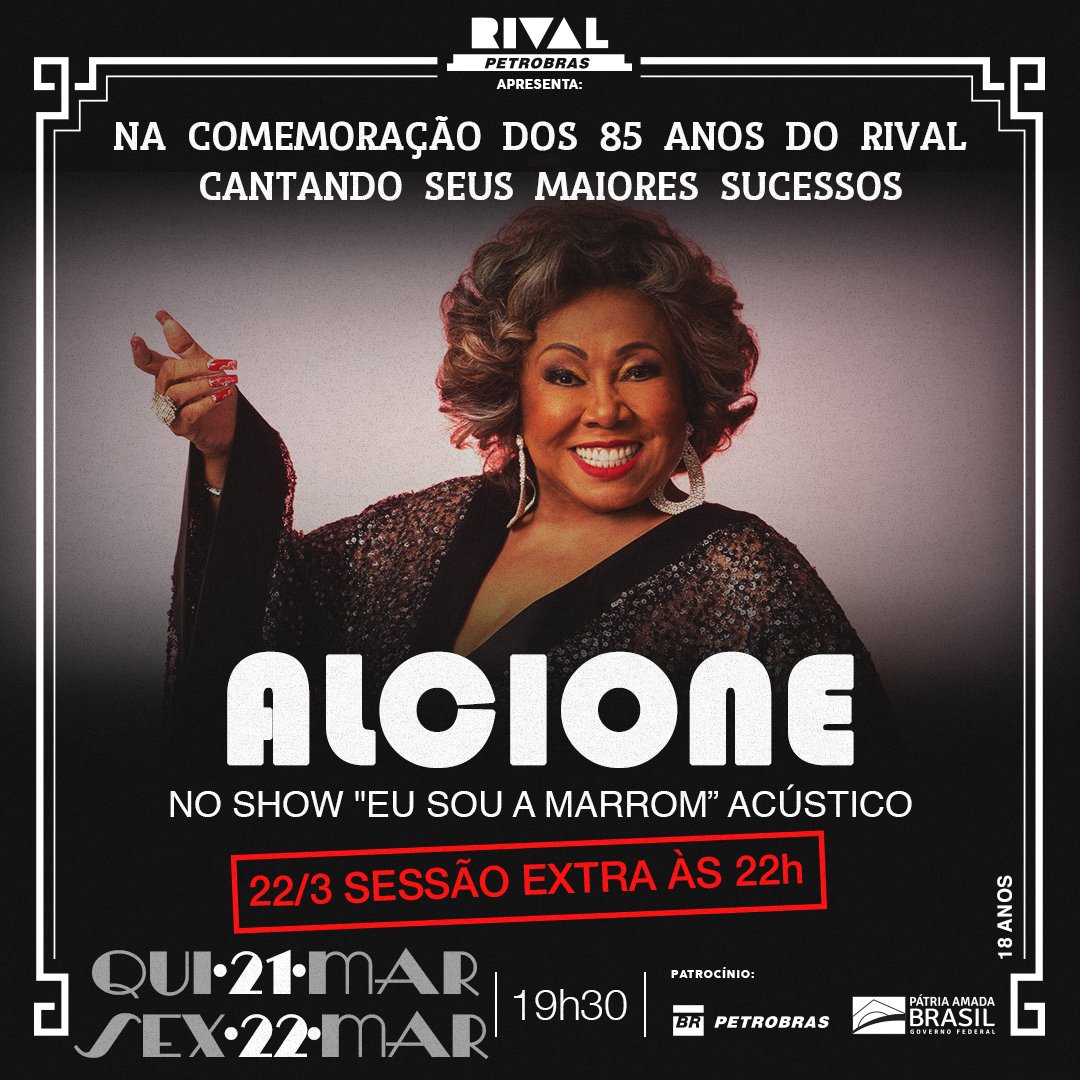 21 & 22/03 ~ Alcione “Eu Sou a Marrom: Acústico”